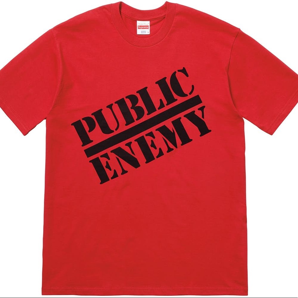 Supreme x Public Enemy Tee Red Size M